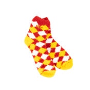 USC Trojans Cardinal and Gold SC Interlock Diamond Fuzzy Socks